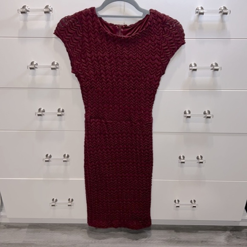 Aqua Chevron Knit Bodycon dress, size S